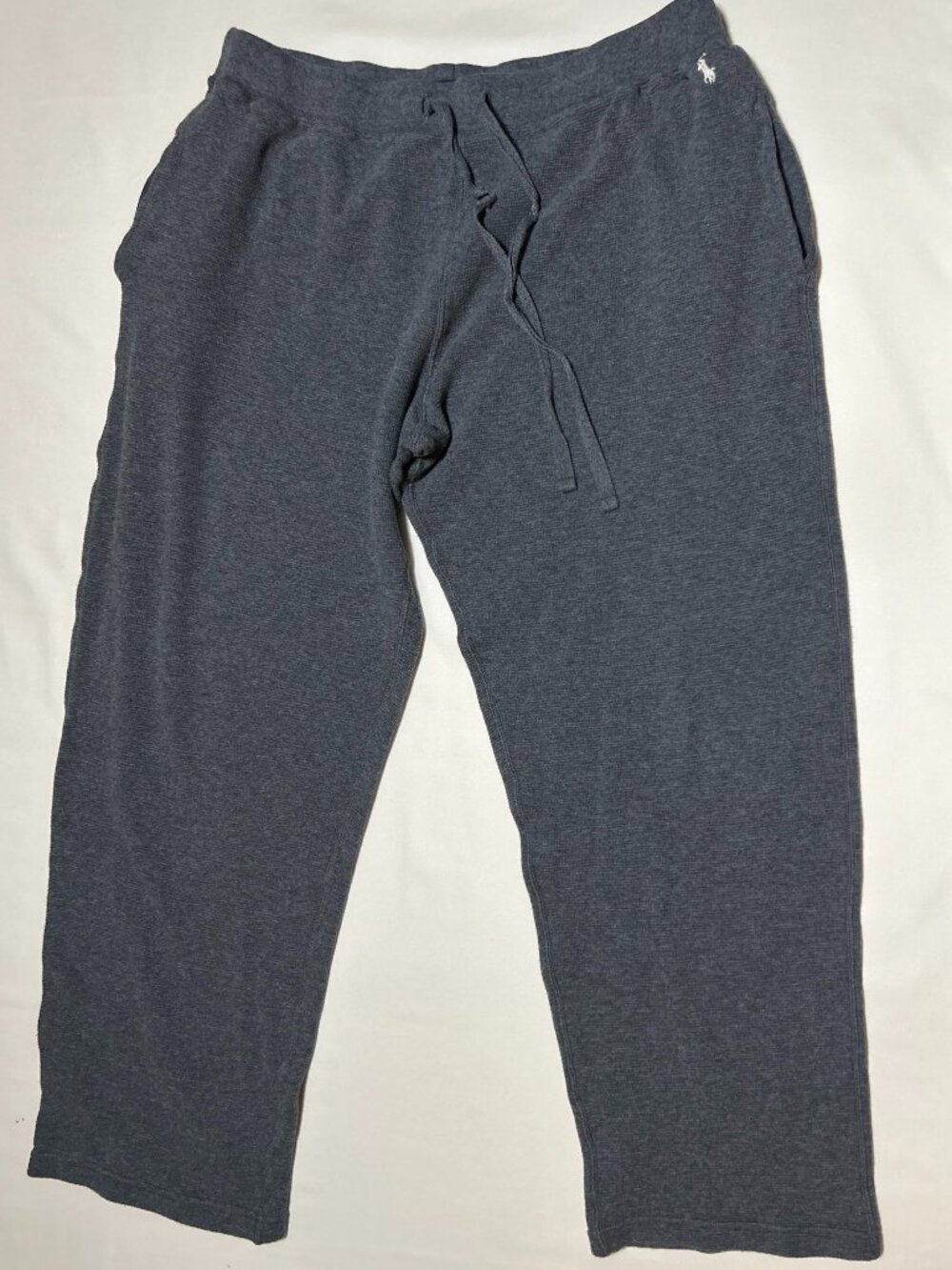 Polo Ralph Lauren Lounge Pants; Dark Gray; Knit; White Embroidered Logo; XL